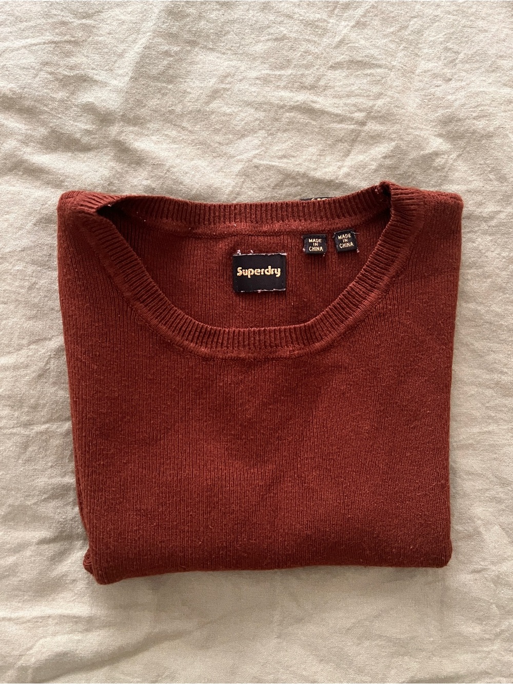 Superdry Ribbed Brown Tank Top